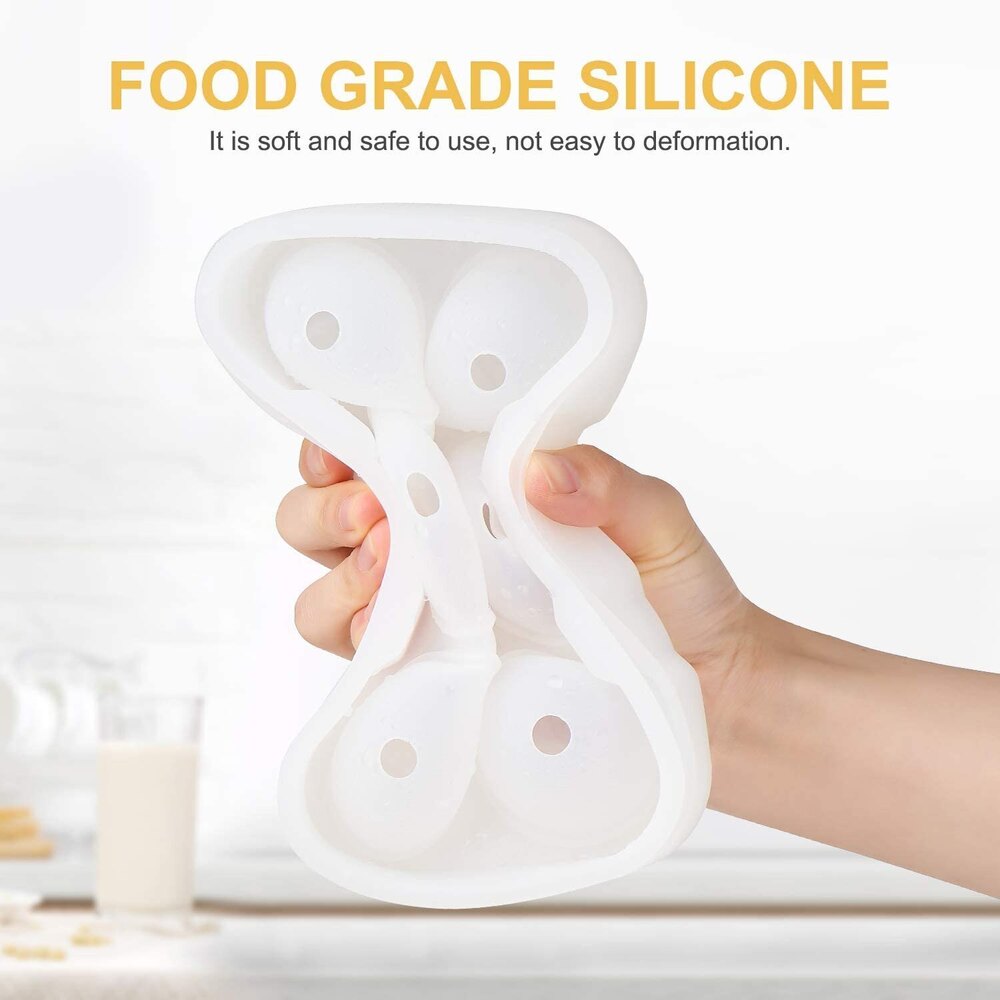 Silicone Ice Ball Maker 6 Ice Ball Mold - Silicone Material, Different Sizes Available | Manual Installation, Durable Design, Poly Packed