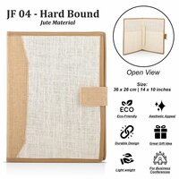 Hard Bound Jute Folder - Color: Brown