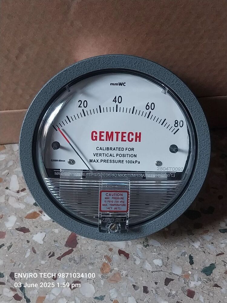GEMTECH OMEGA DIFFERENTIAL PRESSURE GAUGE IN Rohad Industrial Area Bahadurgarh-124507  Haryana