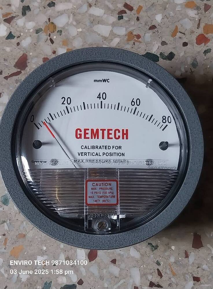 GEMTECH OMEGA DIFFERENTIAL PRESSURE GAUGE IN Rohad Industrial Area Bahadurgarh-124507  Haryana
