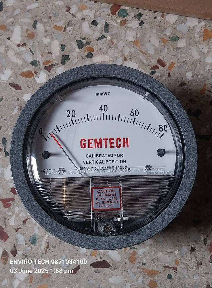 GEMTECH OMEGA DIFFERENTIAL PRESSURE GAUGE IN Rohad Industrial Area Bahadurgarh-124507  Haryana
