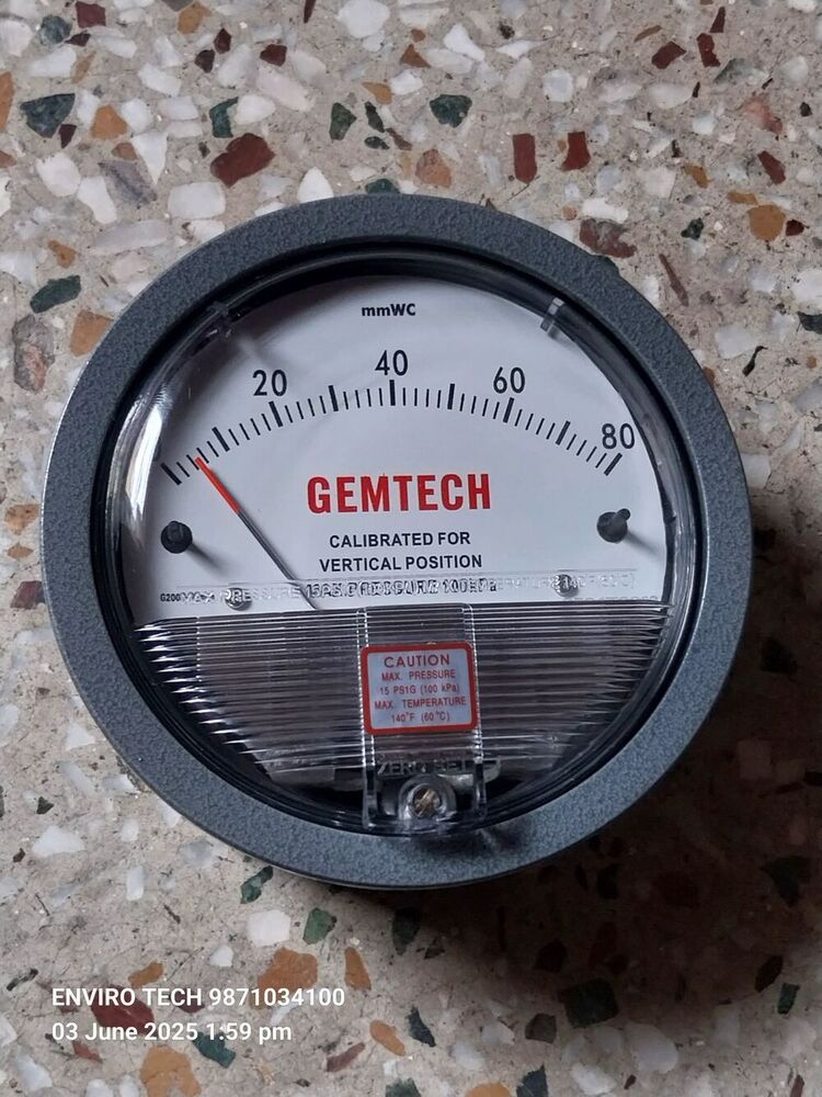 GEMTECH Differential Pressure Gauge Dealers Near PSRI Multispecialty Hospital