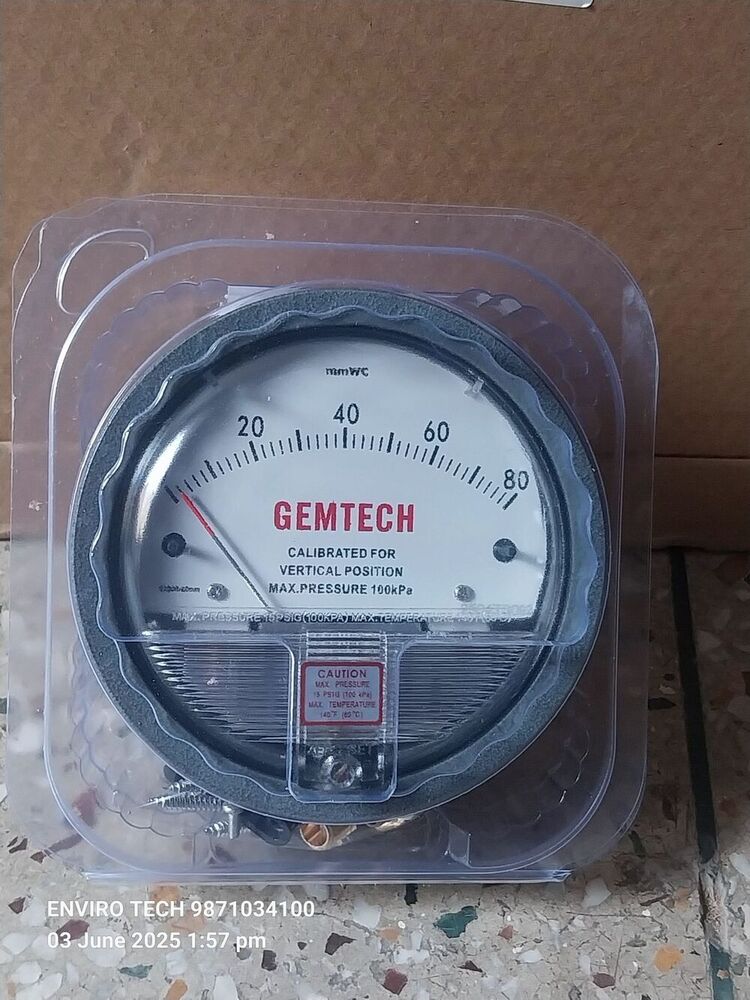GEMTECH Differential Pressure Gauge Dealers Near PSRI Multispecialty Hospital