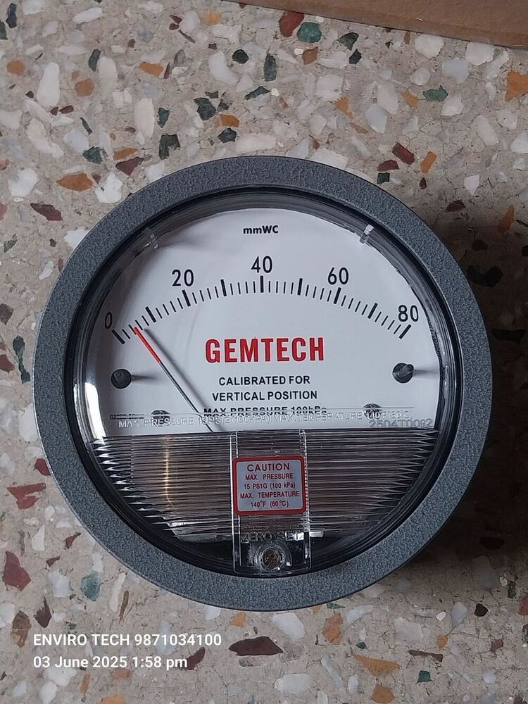 GEMTECH Differential Pressure Gauge Dealers Near PSRI Multispecialty Hospital