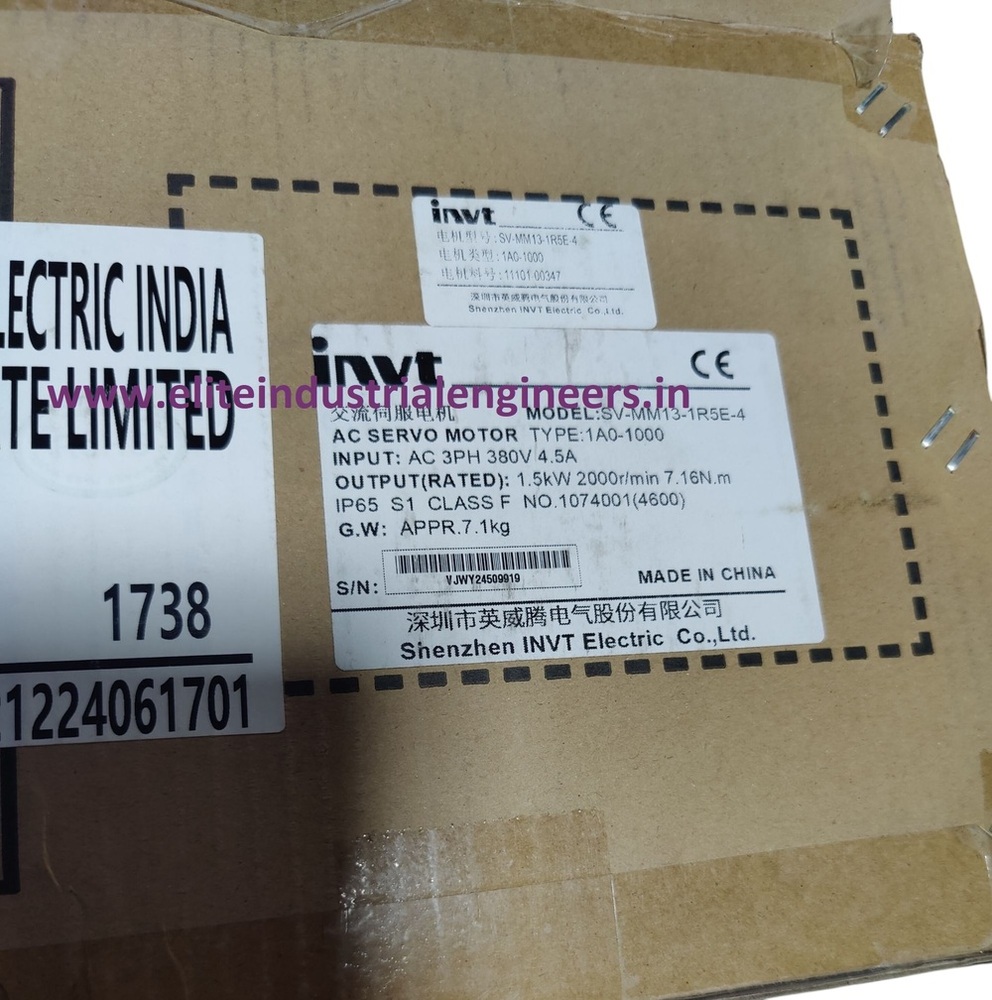 Invt Servo Motor Sv-mm13-1r5e-4-1a0-1000 - Color: Black