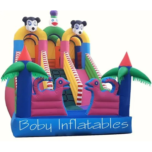 3 लेन मिकी माउस स्लाइड - बॉबी इन्फ्लाताबलेस