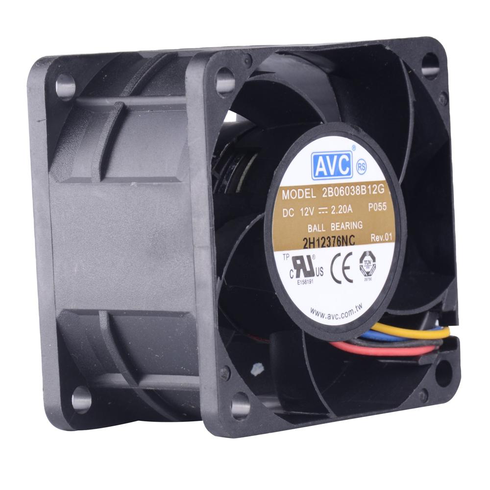 AVC 2B06038B12G 6038 60X60X38mm 6cm 12V DC 2.2A 26.4W 13500RPM 87.87CFM Ball Bearing Server Small Axial Cooling Fan
