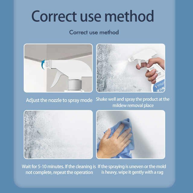 Wall Mould Remover - Liquid Form | No Pungent Smell, Fresh Lemon Fragrance, Independent Nozzle Packaging, Eco-friendly Formula, Super Cleaning Ability