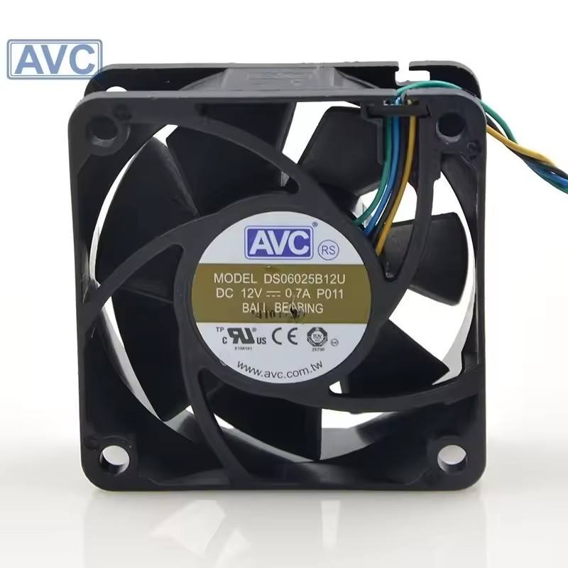 AVC 6025 12V 0.7A 6cm 60mm DS06025B12U 4 Wire Temperature Control CPU Cooling Fan