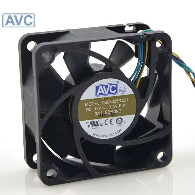 AVC 6025 12V 0.7A 6cm 60mm DS06025B12U 4 Wire Temperature Control CPU Cooling Fan