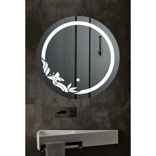 Antique Round Led Mirror - Color: Clear