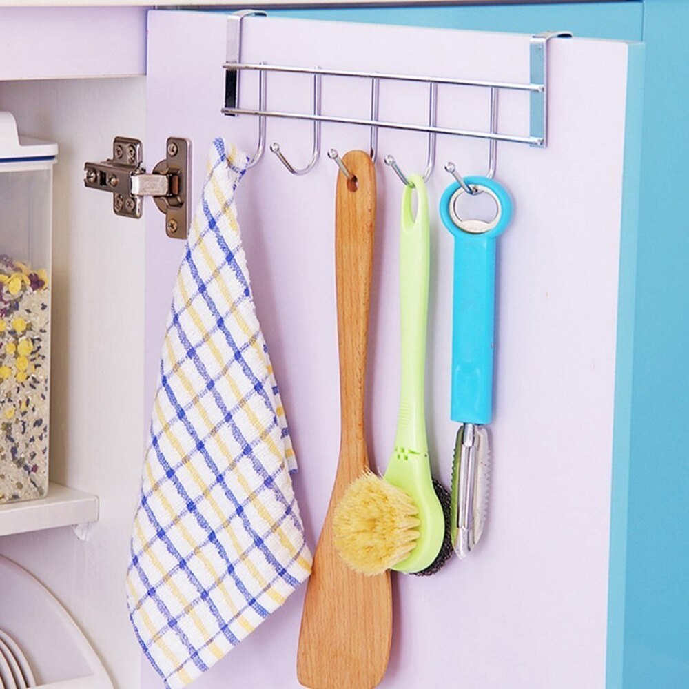 Heavy Duty Stainless Steel-Door Hook Hanger Organizer