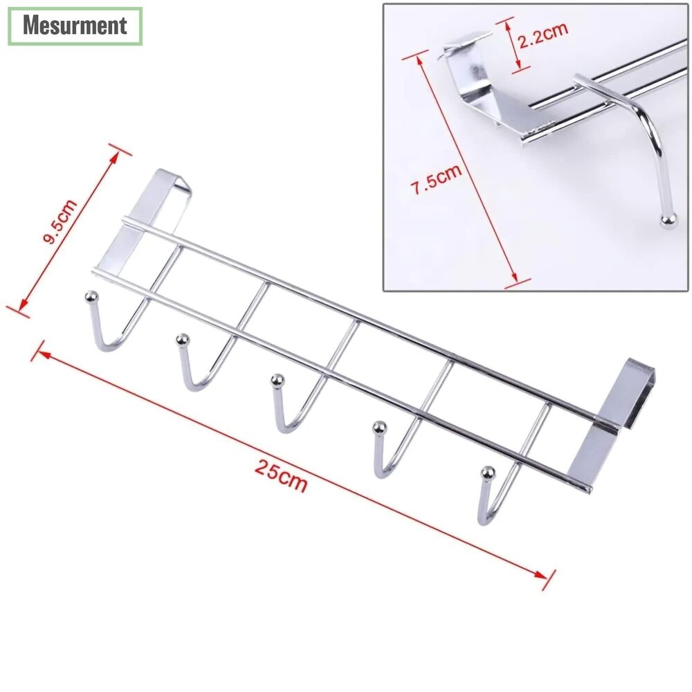 Heavy Duty Stainless Steel-Door Hook Hanger Organizer