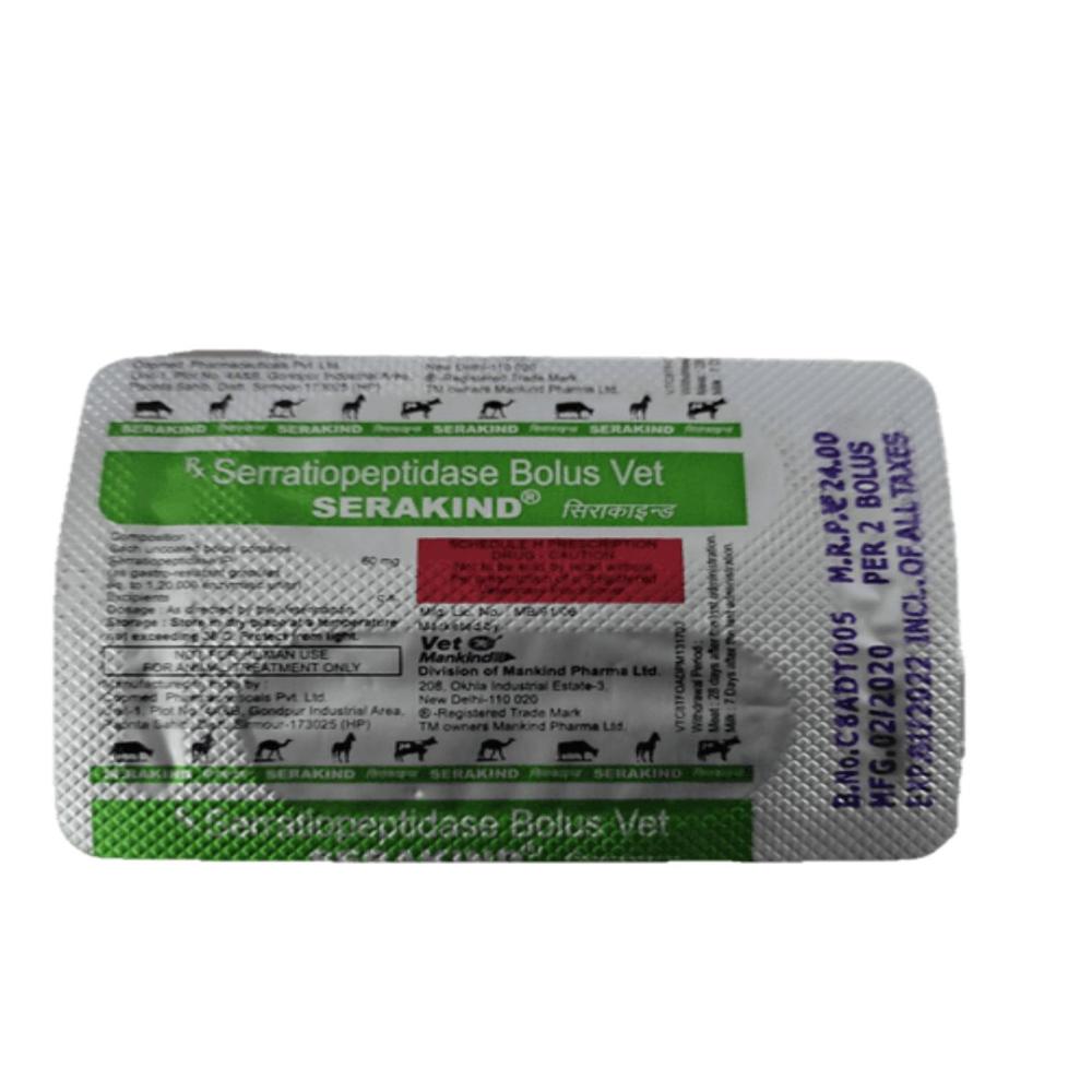 SERAKIND Serratiopeptidase BOLUS