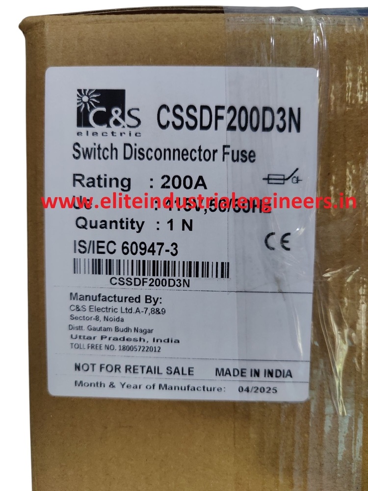 C&s Switch Connector Fuse Unit Cssdf200d3n - Application: For Industrial