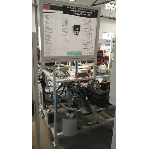 Petrol MPFI Engine Assembly For Dismantling And Assembling With Fault Simulation Board