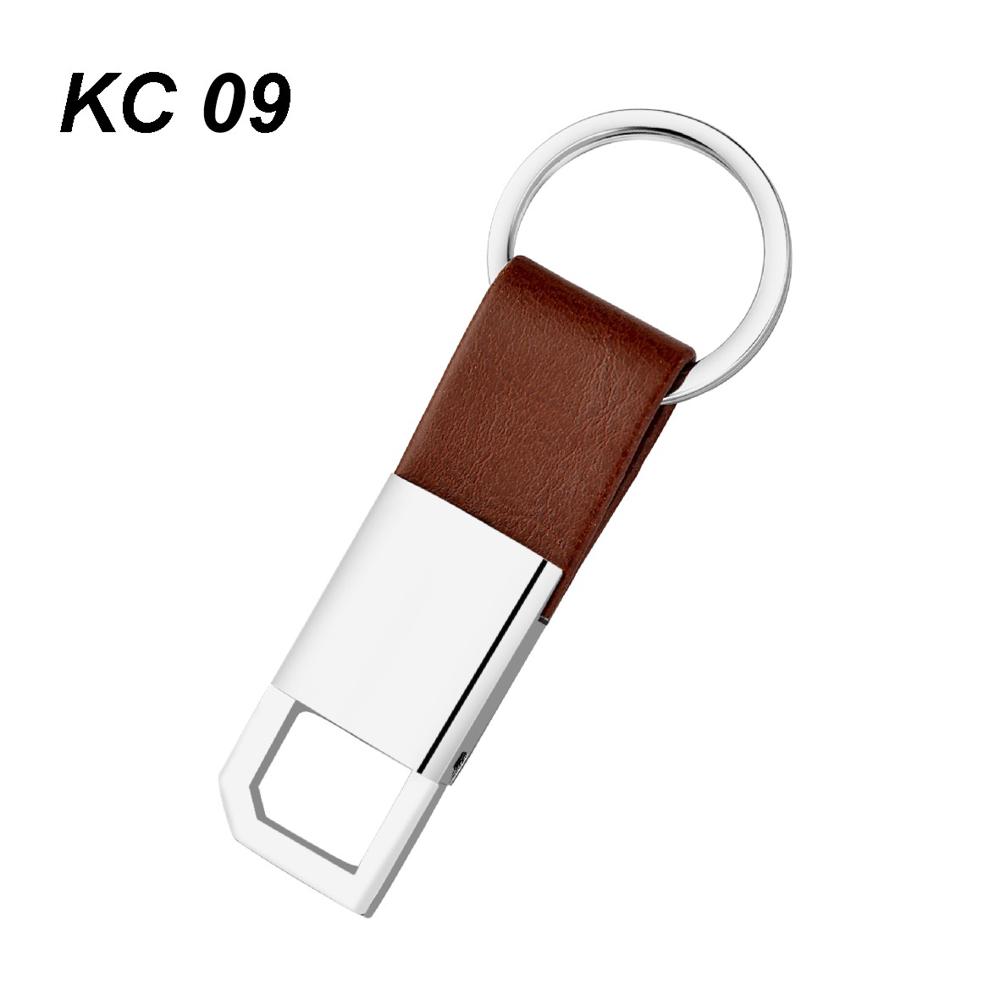 METAL & LEATHER KEYCHAIN