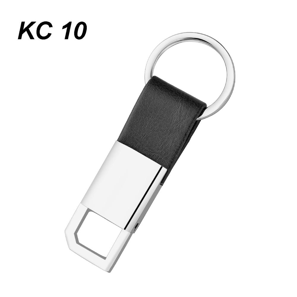 METAL & LEATHER KEYCHAIN