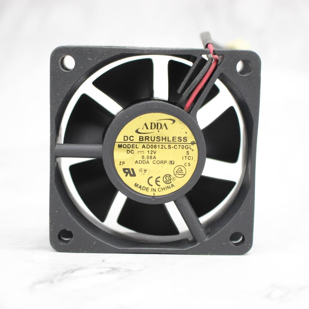 ADDA AD0612LS-C70GL 6020 60x60x20mm 6CM 12V DC 0.08A 3900RPM 13.3CFM Wire Leads Power Supply Chassis Axial Cooling Fan