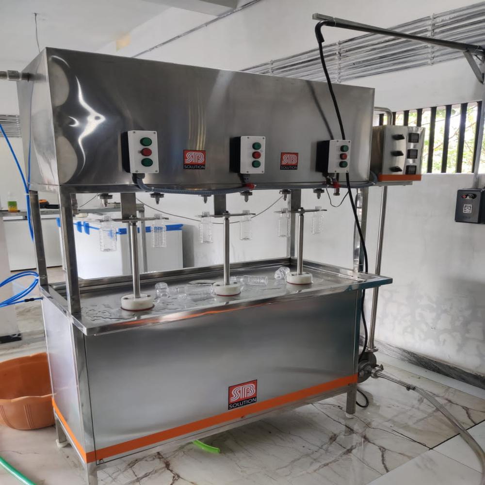 BOTTLE FILLING MACHINE - SEMI AUTOMATIC - FOUR HEAD TYPE