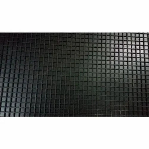 Black Checkered Electrical Insulation Rubber Ma