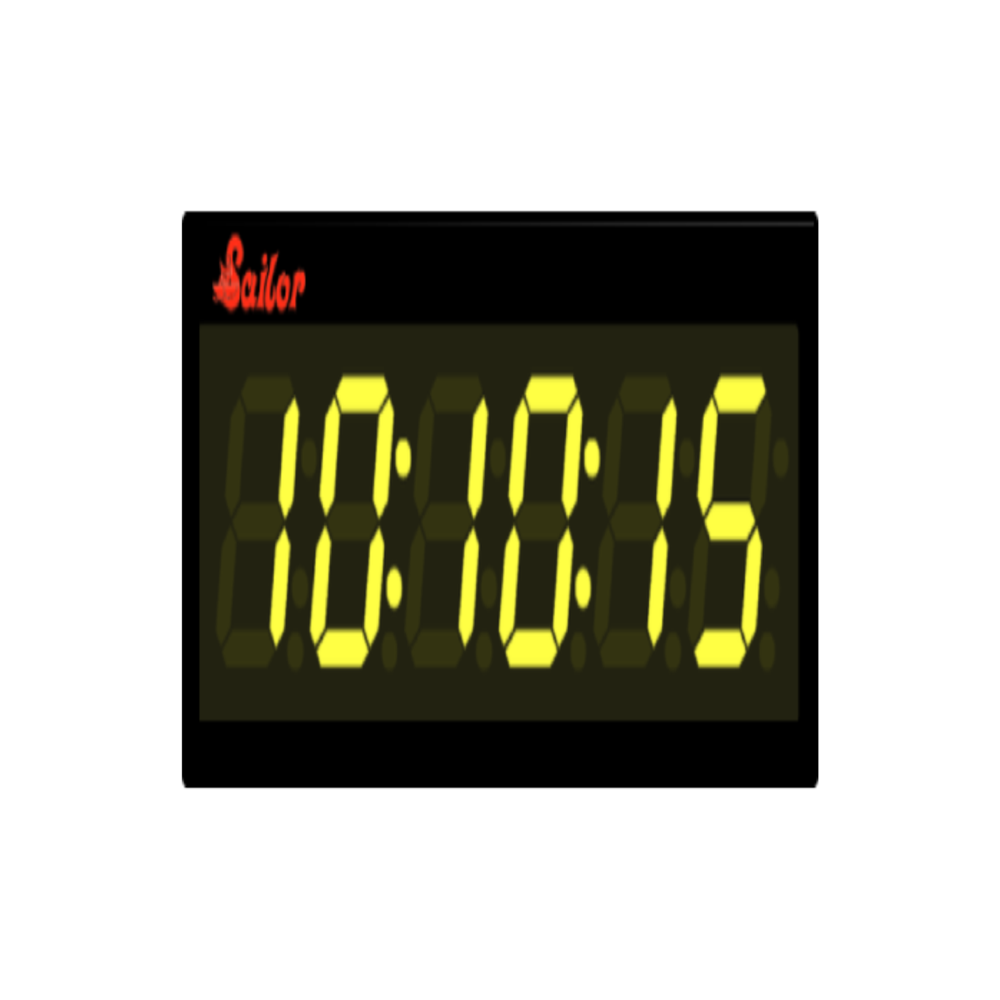 Digital Clock (Yellow Color) - Polished Acrylic, 16" X 6" Inch, Rectangle Shape, Black Band | High-quality Digital Display, Wall Mounted, 6-12 Months Warranty
