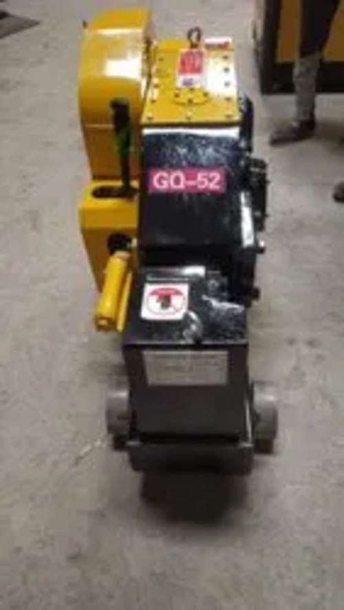 Rebar Cutting Machine - Aluminum, 6-32mm Cutting Thickness, Yellow Color | Semi-automatic, Manual Control System