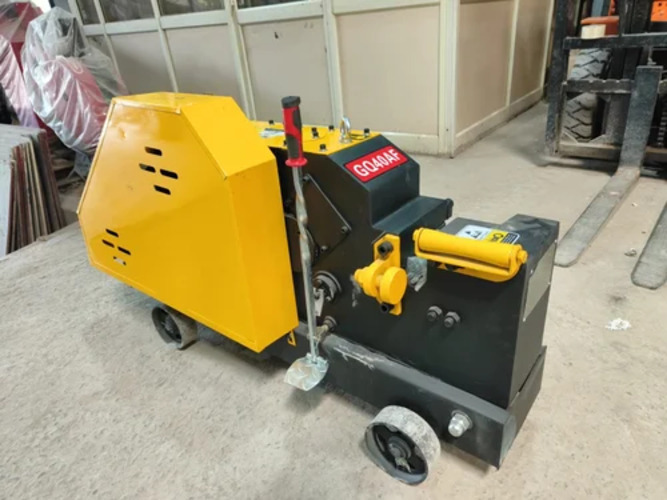 Rebar Cutting Machine - Aluminum, 6-32mm Cutting Thickness, Yellow Color | Semi-automatic, Manual Control System