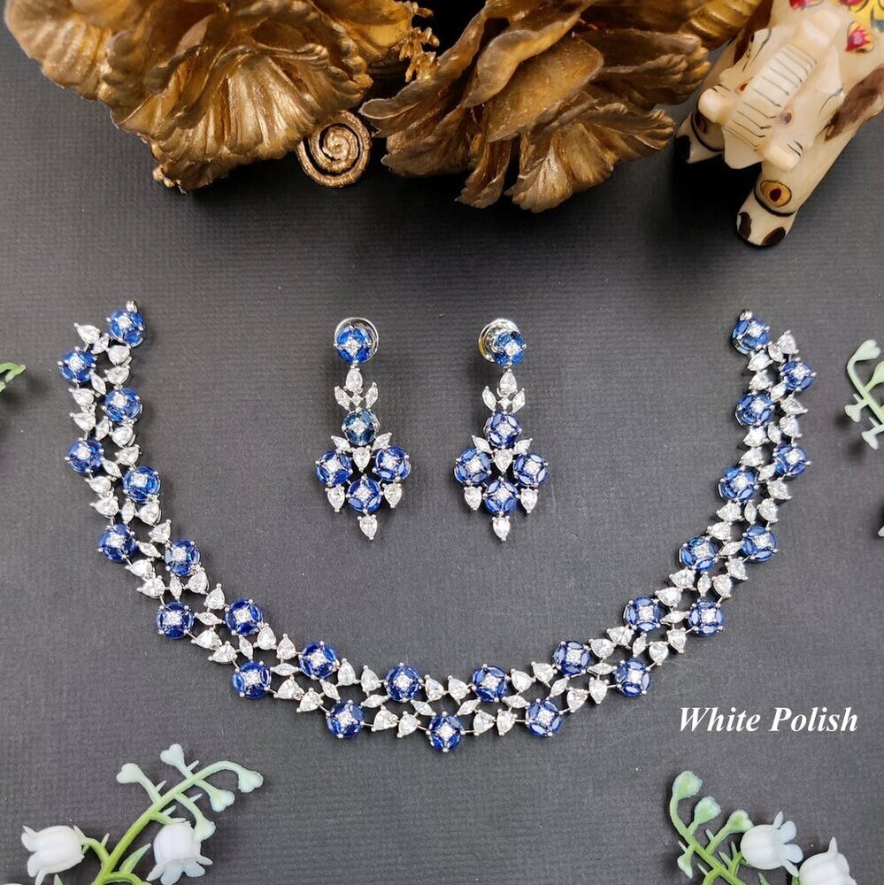 Trendy Shiny AD Necklace Set