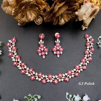 Trendy Shiny AD Necklace Set