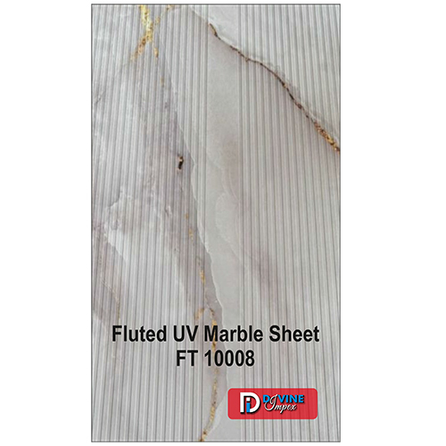 FT 10008 Fluted UV Marble Sheet