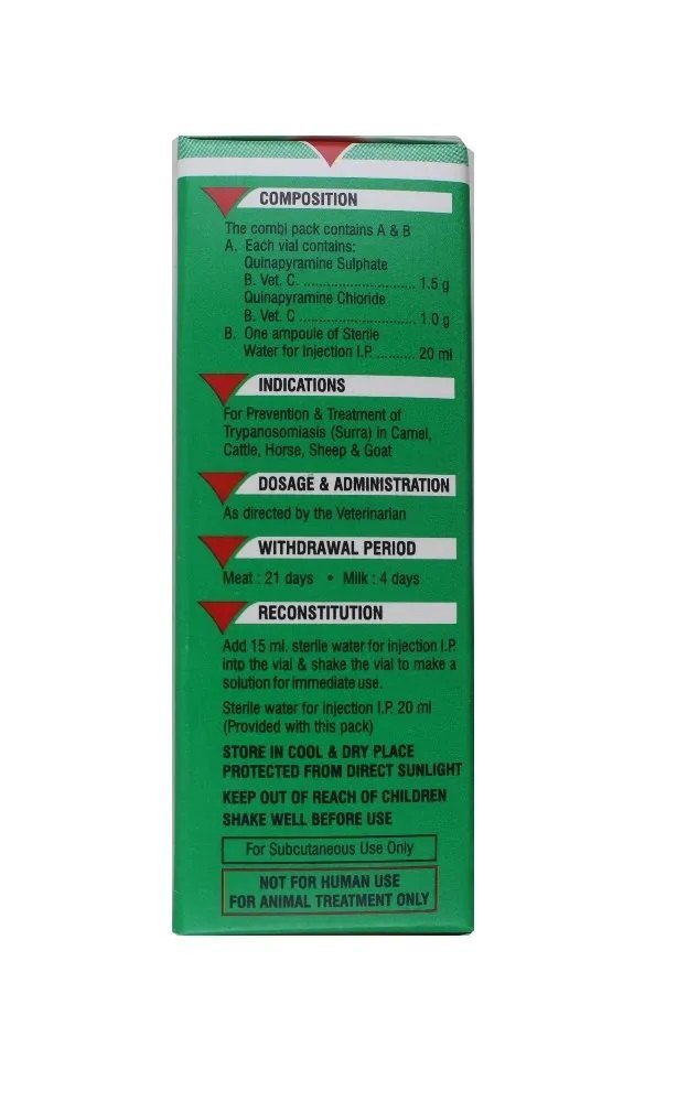 TRIQUIN 2.5g Quinapyramine+Quinapyramine chloride Injection
