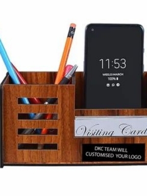 Wooden Pen Stand - Color: Black