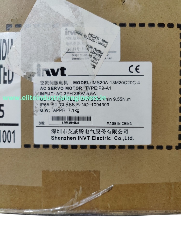 Invt Servo Motor Ims20a-13m30c20c-4 , 5.5a - Application: For Industrial