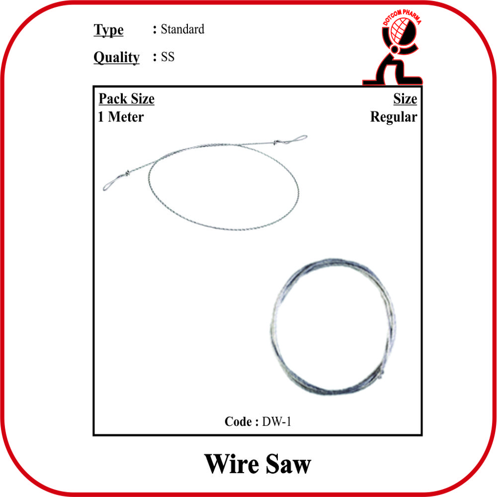 Wire Saw - Stainless Steel Twisted Wire, 12/20/24 Cm Lengths, Silver Color , Flexible Design For Veterinary Bone Cutting Procedures