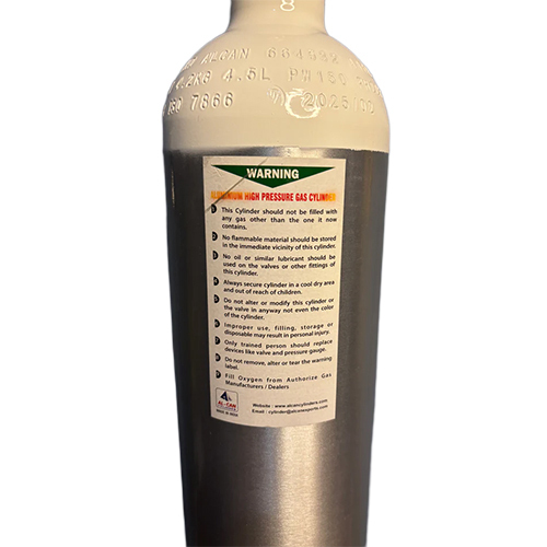 4.5 Ltr  Aluminium Oxygen Cylinder