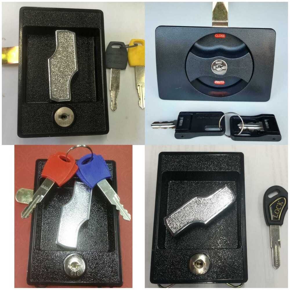 Recess Cabinet Lock - Color: Black + Chrome