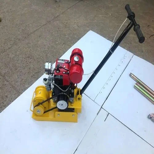 Soil Compactor - 18"x12"x10" Plate Size, 850kg Impact Force, 50-ft/min Travel Speed, Manual Control, 6-month Warranty, Yellow Finish