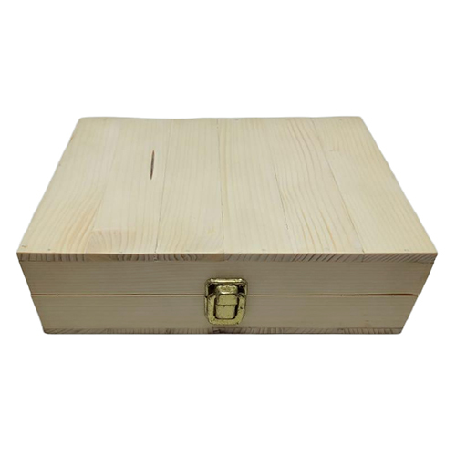 Square Pine Wood Box