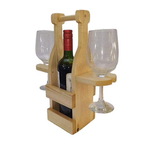 Wi ne Rack with Bottle Holder