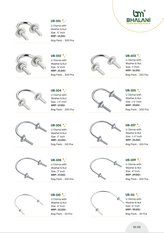 Galvanized U Bolt - Color: Silver