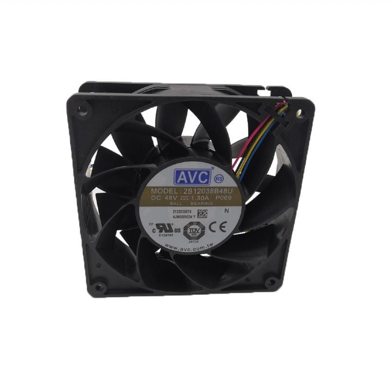 AVC 120x120x38mm 12CM 2B12038B48U 48V DC 1.3A Cabinet 3000 PWM Industrial Equipment Ventilation Fan Axial Cooling Fan