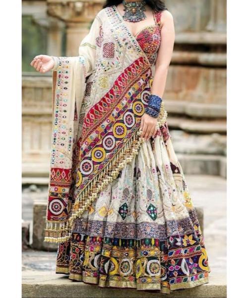 Heavy Butter Silk With Real Mirror Navratri Lehenga Choli
