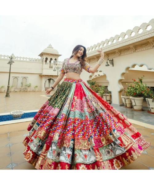 Lehenga cholo Real Mirror Work For Garba Night