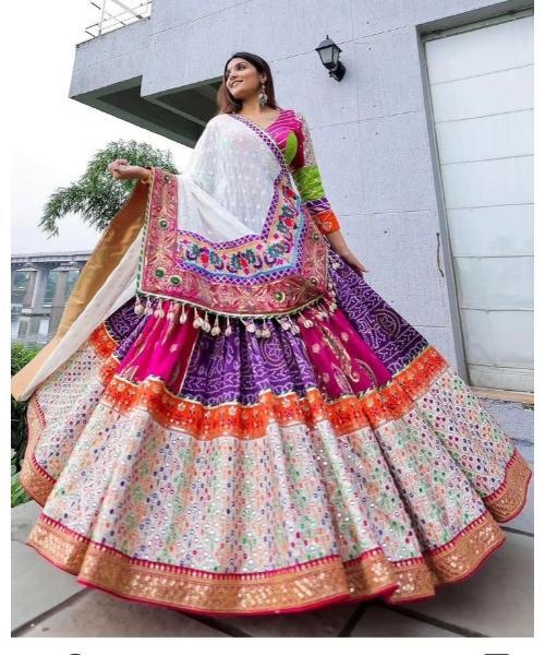 Lehenga cholo Real Mirror Work For Garba Night