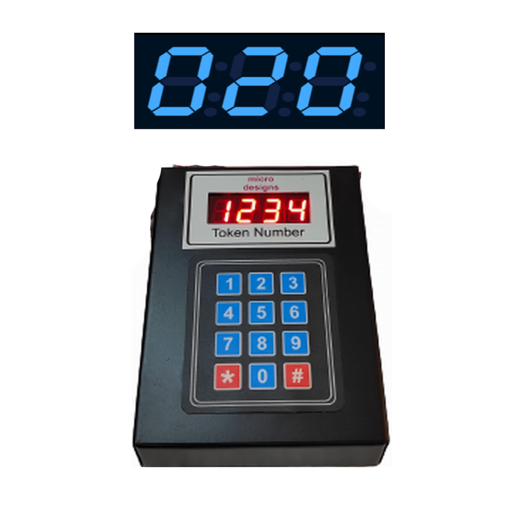 Token Number Display (Blue Color)