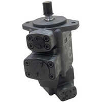 Yuken Double Vane Pump - Stainless Steel, 13 Inch Height, Black Color, 20 Kilograms, Dual Flow Precision, Whisper-quiet Performance, Durable Design