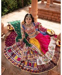 Pure Cotton Gamthi Kodi Work Navratri Special Chaniya Choli