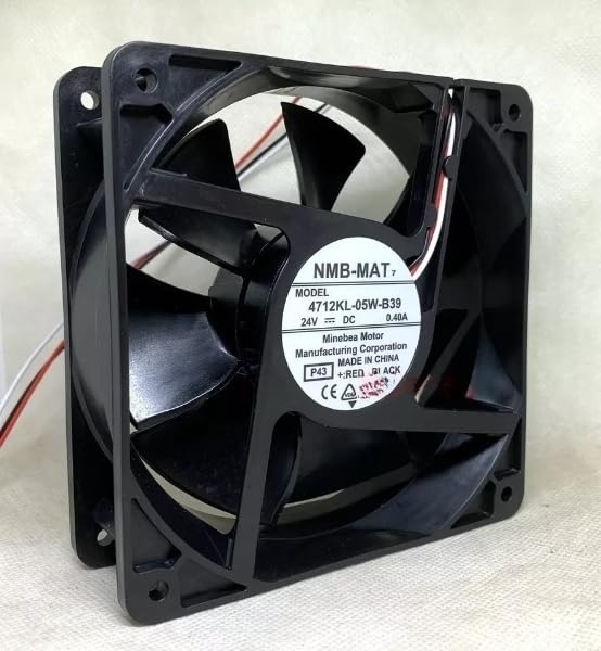 NMB-MAT 4712KL-05W-B39 Axial Fan 24V-0.40A DC Brushless Air Cooling Fan 2800 RPM 120 * 120 * 38mm 3-Wire