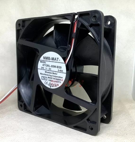 NMB-MAT 4712KL-05W-B39 Axial Fan 24V-0.40A DC Brushless Air Cooling Fan 2800 RPM 120 * 120 * 38mm 3-Wire